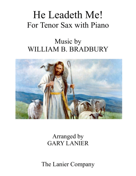 Free Sheet Music He Leadeth Me Duet Tenor Sax Piano With Score Part