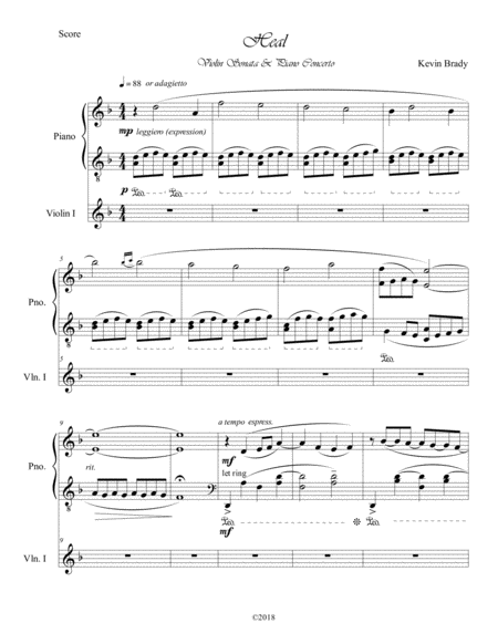 Free Sheet Music Heal Sonata And Concerto