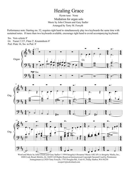 Free Sheet Music Healing Grace Organ Solo