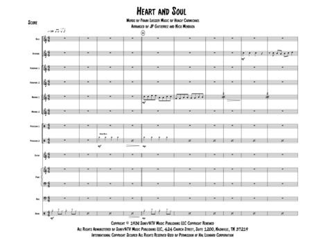 Heart And Soul Arranged For Percussion Ensemble Sheet Music