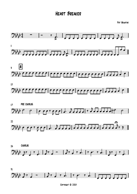 Heart Breaker Baseline Sheet Music