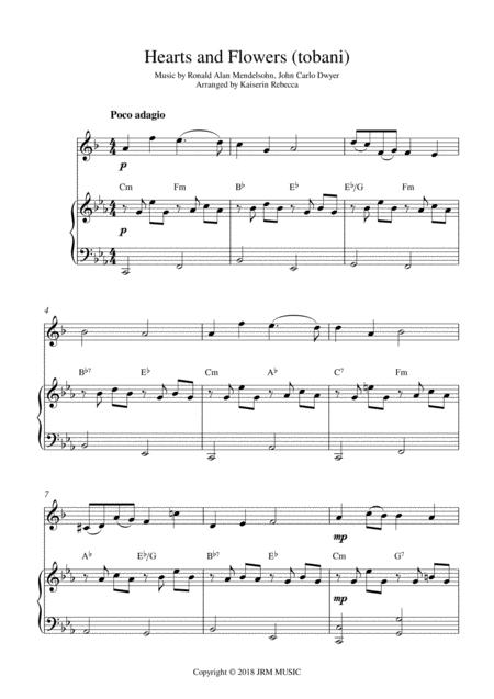 Free Sheet Music Hearts And Flowers Tobani Tenor Saxophone Solo And Piano Accompaniment