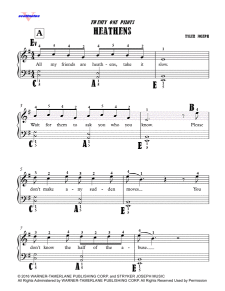 Heathens Sheet Music