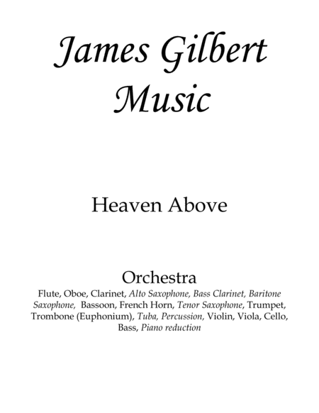 Heaven Above Ie118 Sheet Music