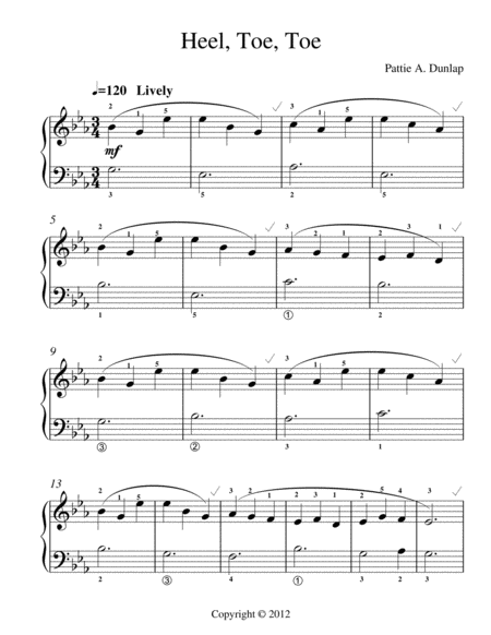 Free Sheet Music Heel Toe Toe