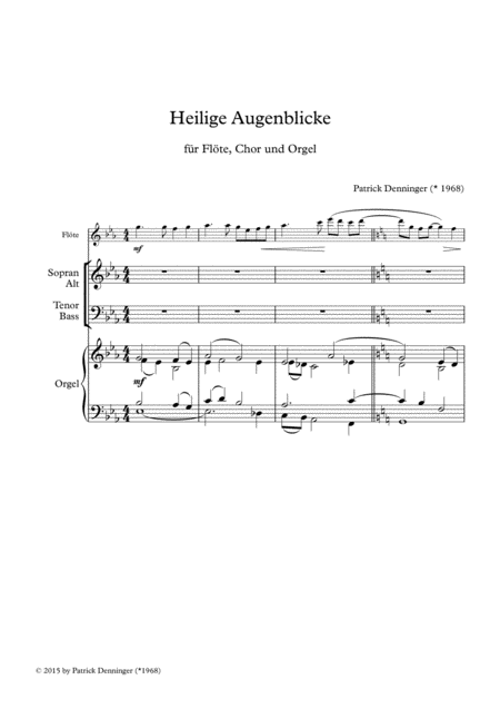 Heilige Augenblicke Holy Moments Fr Chor Satb U Orgel Sheet Music