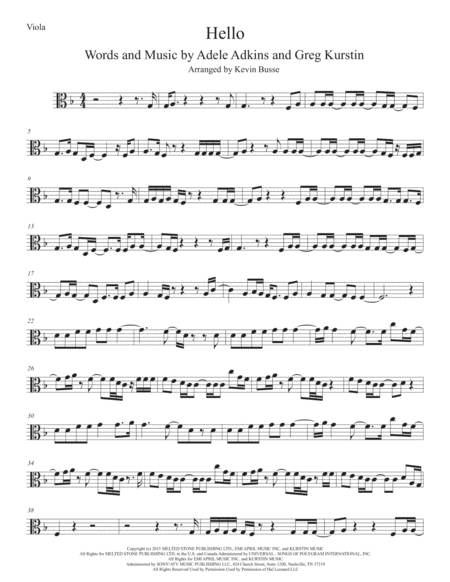 Hello Viola Sheet Music