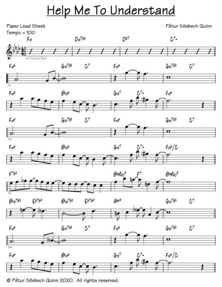 Free Sheet Music Help Me To Understand