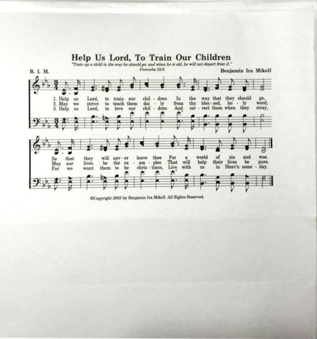 Help Us Lord To Train Our Children Sheet Music