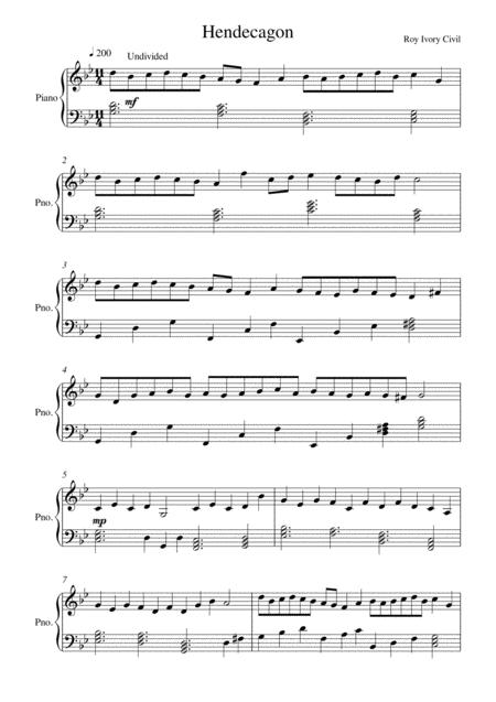 Free Sheet Music Hendecagon