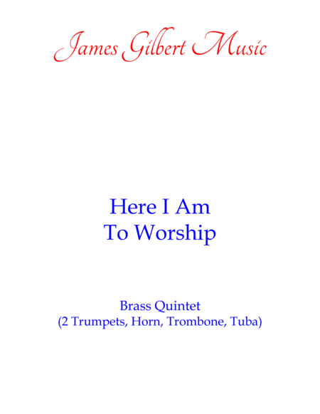 Here I Am To Worship Br Sheet Music