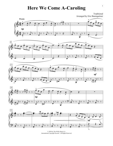 Free Sheet Music Here We Come A Caroling Jazz Version Arr Eric Baumgartner