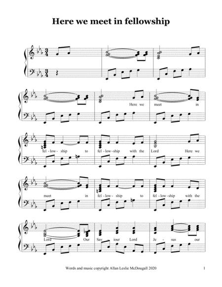 Here We Meet In Fellowship Sheet Music