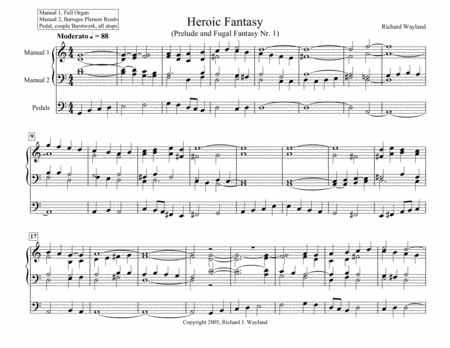 Heroic Fantasy And Fugue Sheet Music