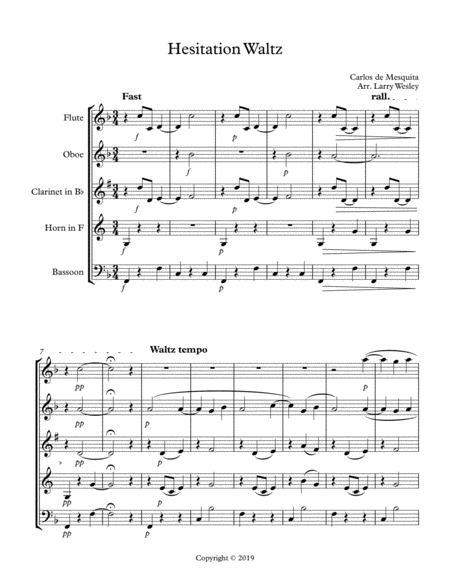 Hesitation Waltz Sheet Music