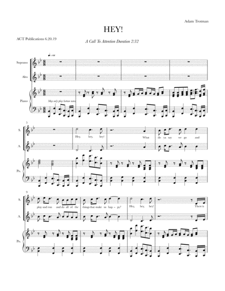 Free Sheet Music Hey