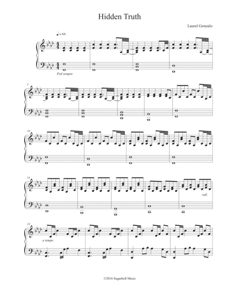 Free Sheet Music Hidden Truth