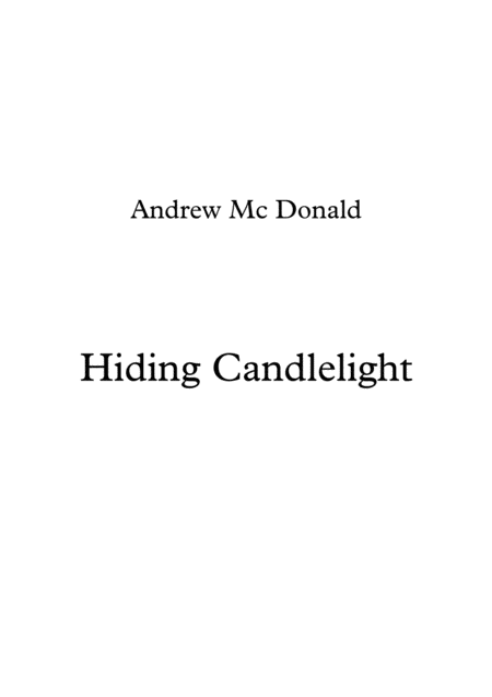 Free Sheet Music Hiding Candlelight