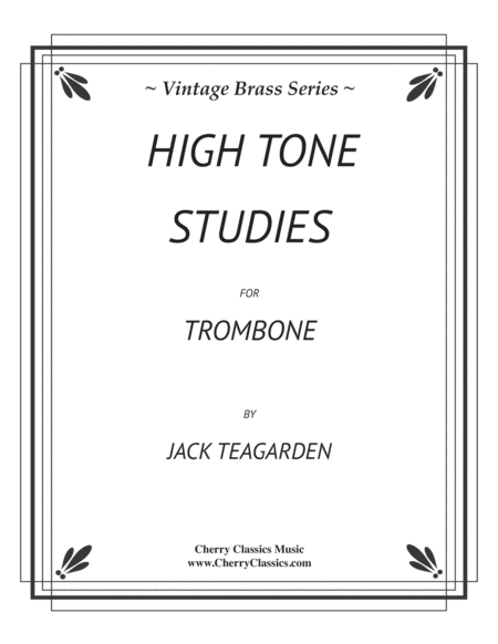 High Tone Studies For Trombone Sheet Music