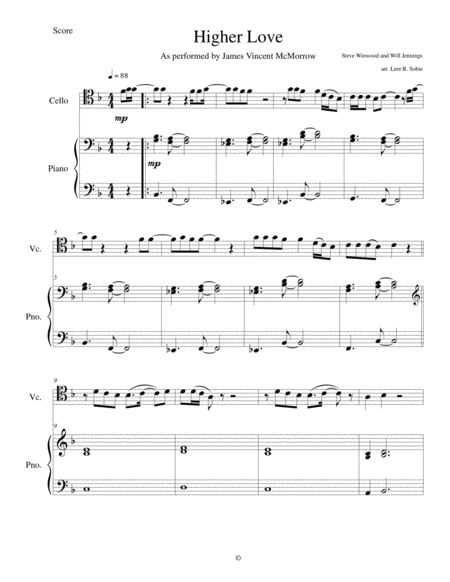 Higher Love Sheet Music