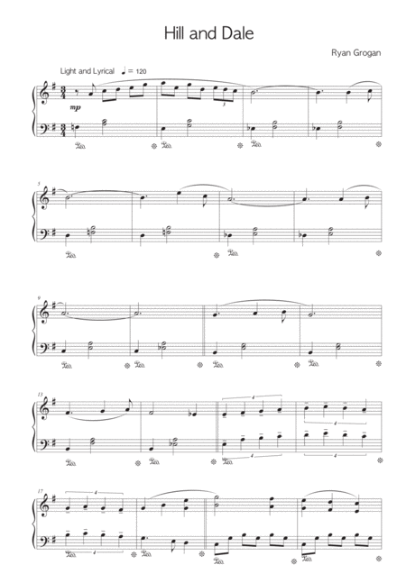 Free Sheet Music Hill And Dale