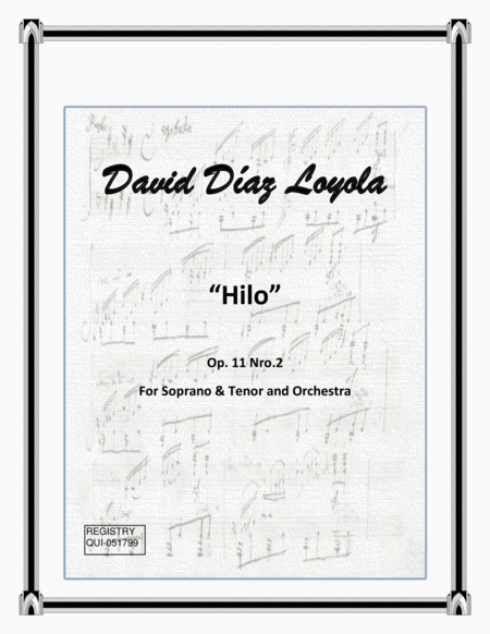 Free Sheet Music Hilo Op 11 Nro 2 For Soprano Tenor Orchestra