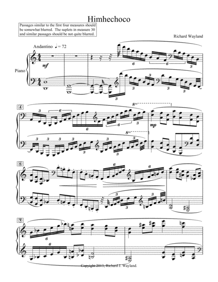 Free Sheet Music Himhechoco