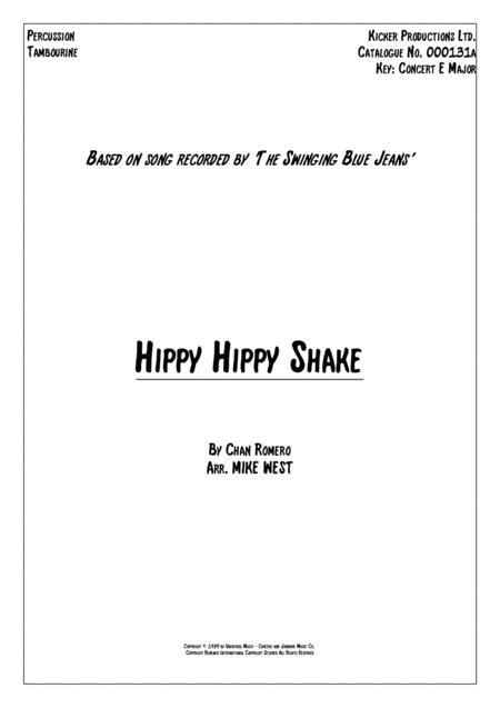 Free Sheet Music Hippy Hippy Shake Percussion