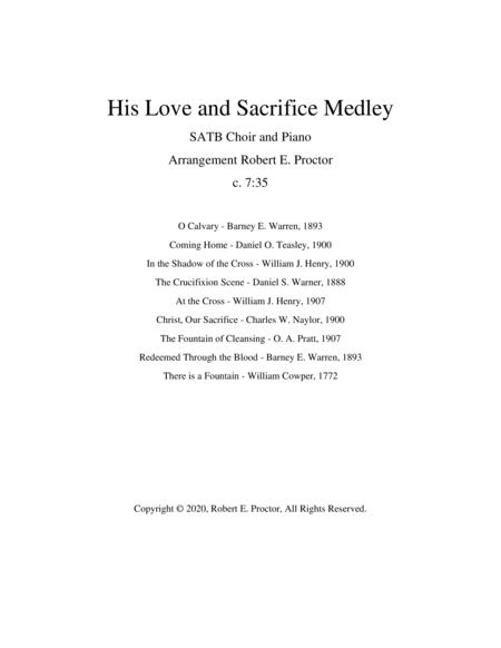 His Love And Sacrifice Medley Sheet Music