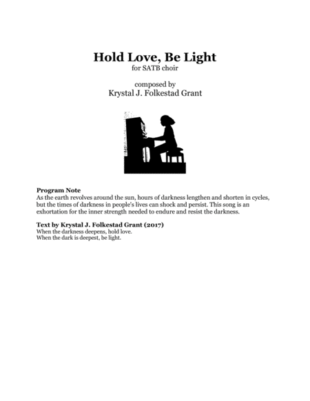 Hold Love Be Light Sheet Music