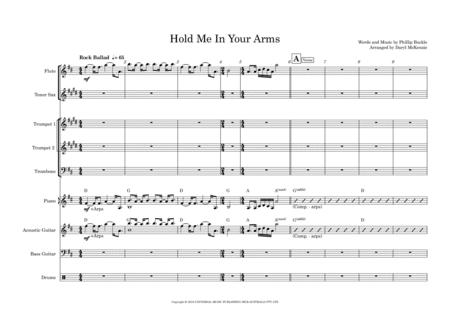 Hold Me In Your Arms Vocal With Small Band Key Of D Sheet Music