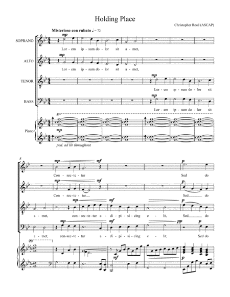 Holding Place Sheet Music