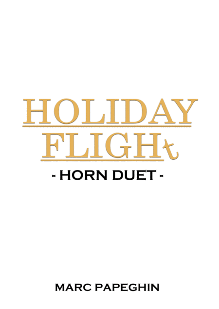 Holiday Flight From Home Alone French Horn Duet Sheet Music