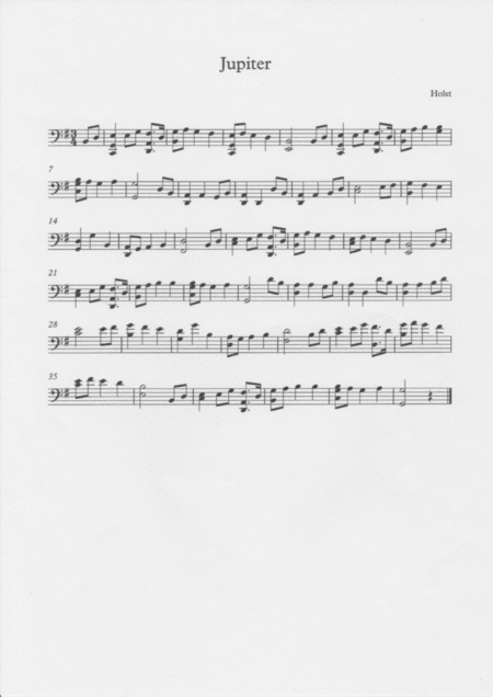 Free Sheet Music Holst Jupiter