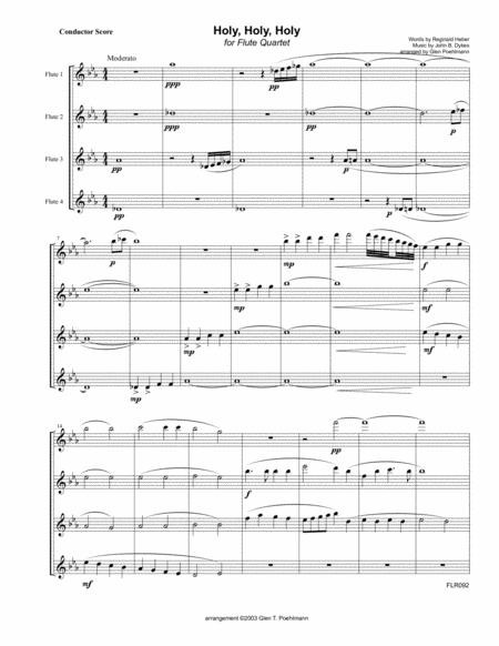 Holy Holy Holy Flute Quartet Unaccompanied Sheet Music