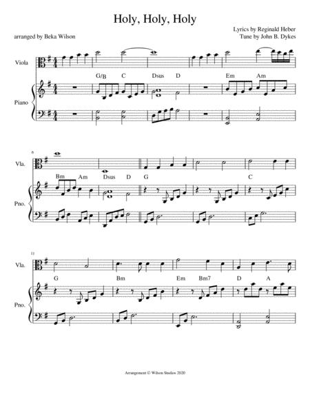 Holy Holy Holy Viola Solo Sheet Music