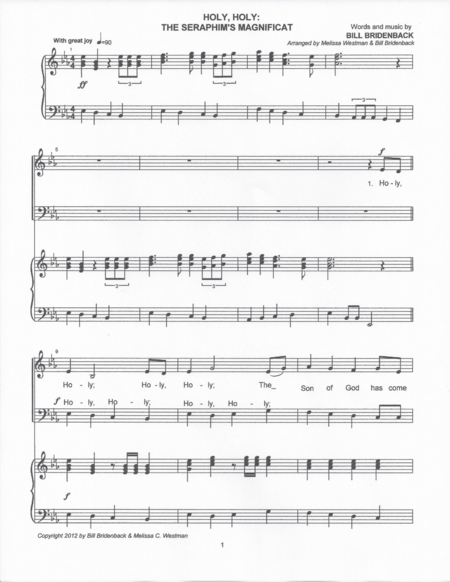 Holy Holy The Seraphims Magnificat Sheet Music