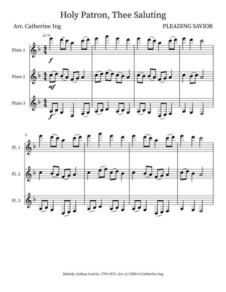 Holy Patron Thee Saluting For Flute Trio Sheet Music