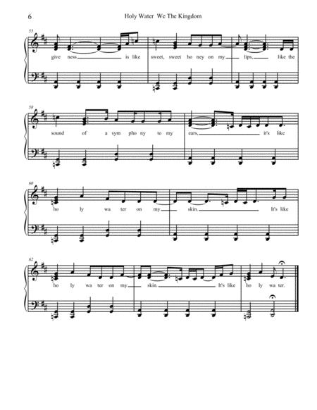 Free Sheet Music Holy Water