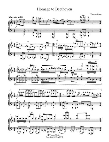 Free Sheet Music Homage To Beethoven