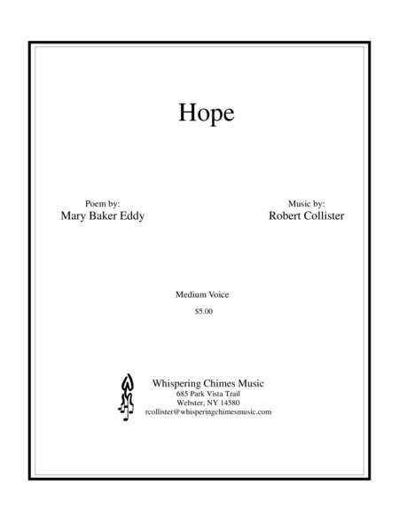 Hope Medium Voice Sheet Music