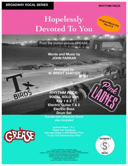 Hopelessly Devoted To You From Grease Vocal Solo Rhythm Pack Only Sheet Music