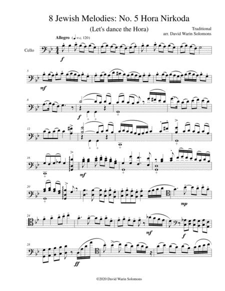 Hora Nirkoda Lets Dance The Hora For Cello Solo Sheet Music