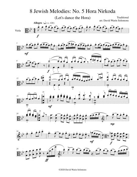 Hora Nirkoda Lets Dance The Hora For Viola Solo Sheet Music