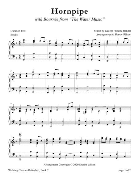 Free Sheet Music Hornpipe With Bourre From The Water Music Piano Solo