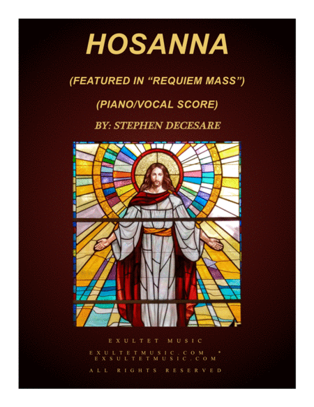 Hosanna From Requiem Mass Piano Vocal Score Sheet Music