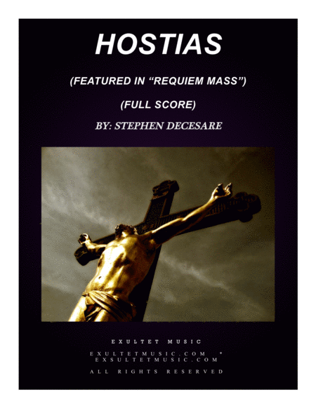 Hostias From Requiem Mass Full Score Sheet Music