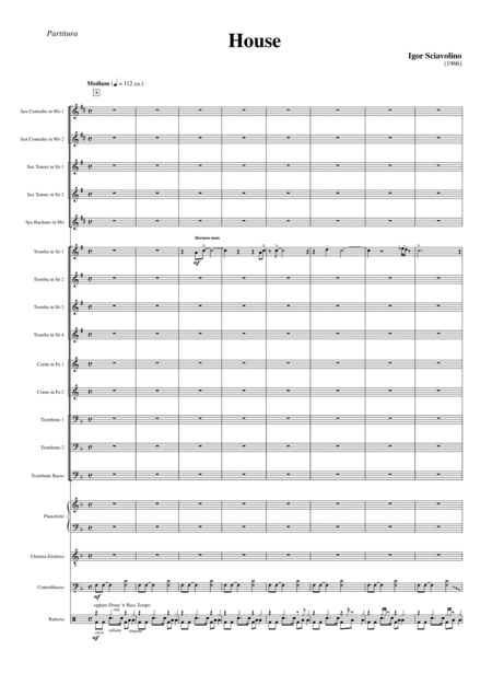 House For Big Band Jazz Advanced Itermediate Sheet Music