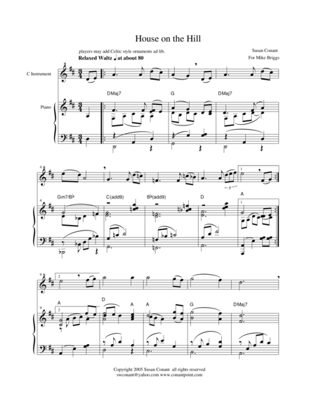 House On The Hill Sheet Music