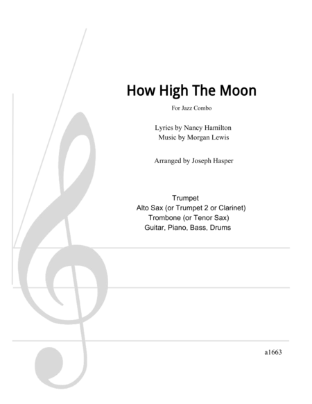 How High The Moon Flexible Jazz Combo Sheet Music